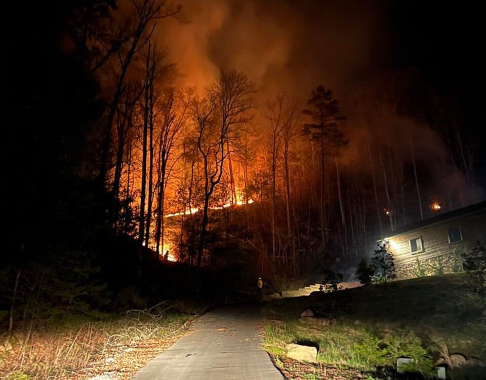 Wildfire in the Smoky Mountains