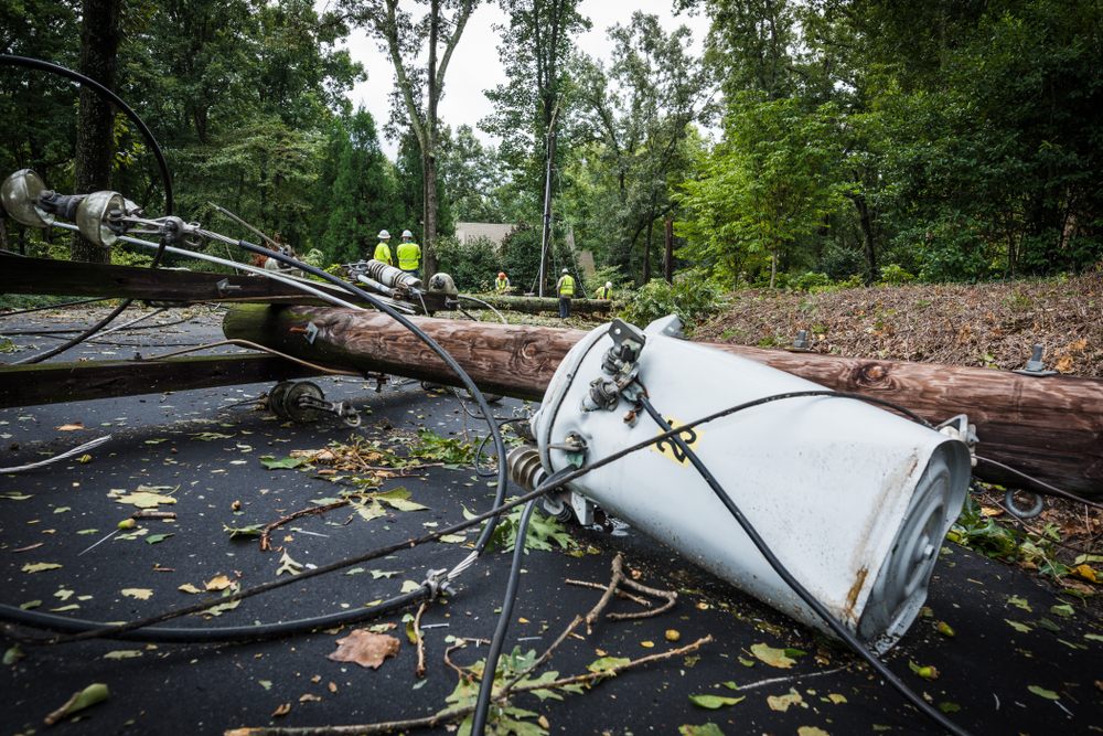 power line down in Sevier County