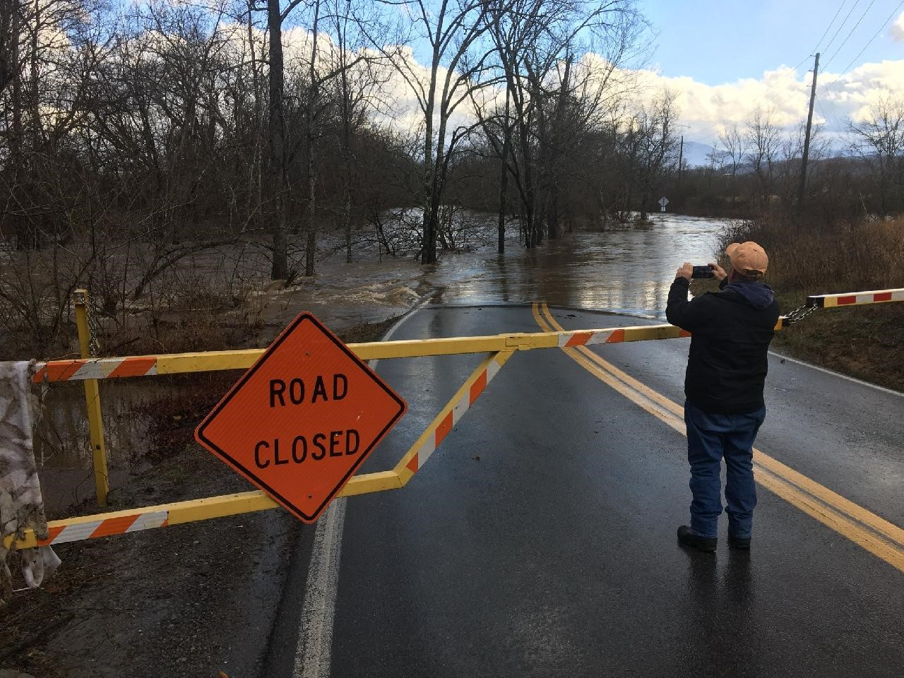 road closed due to flooding
