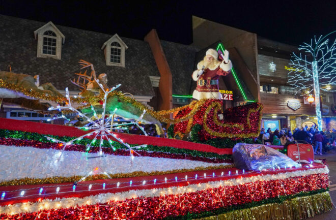 float in Gatlinburg Christmas parade
